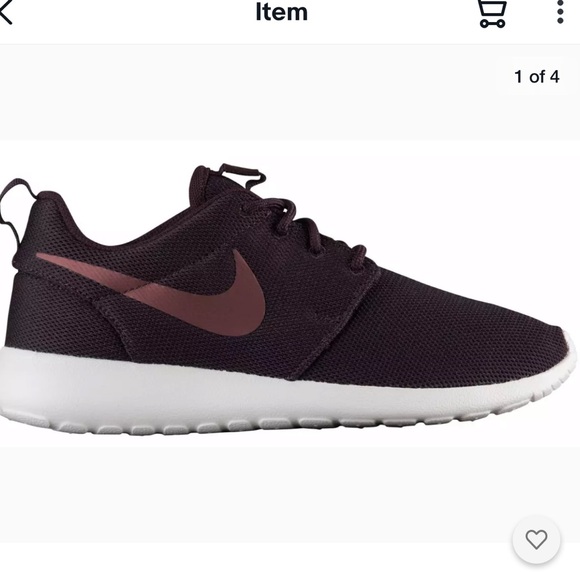 wine color nike shoes